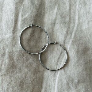 Vintage Sterling Silver Hoops